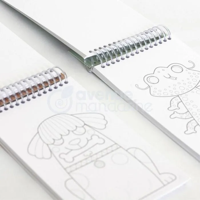 Carnet de coloriage - Avenue Mandarine - Prince et Princesse - 24 marionnettes à doigts - Papier 250g - 16x10 cm-4