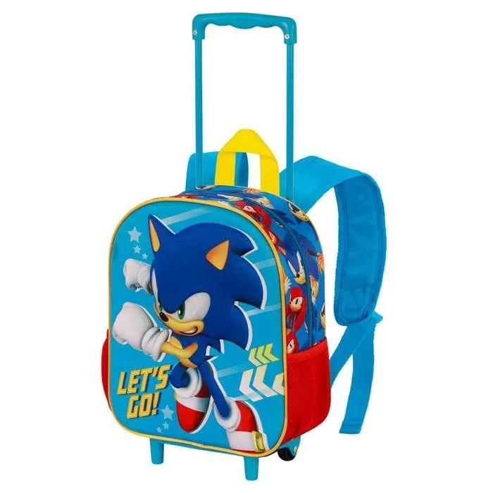 Sac à dos 3D à Roulettes Petit - Sonic Go - Bleu- Taille Unique-0