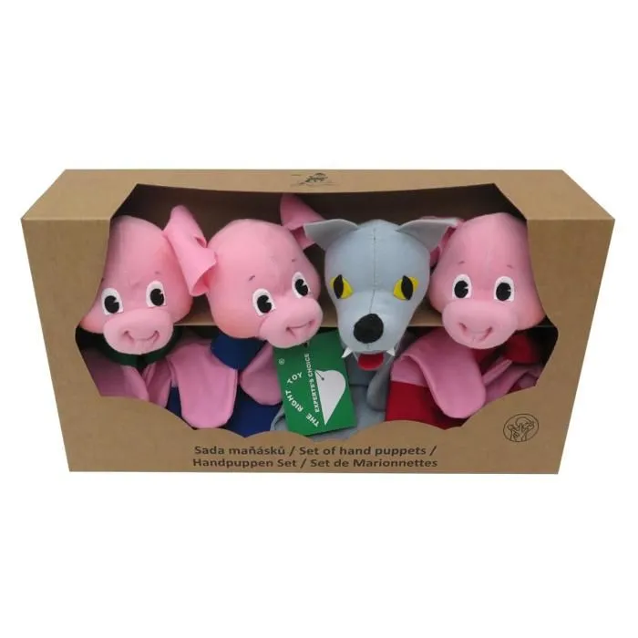 Mú - Set 4 Marionnettes Trois Petits Cochons - MORAVSKA USTREDNA BRNO-1