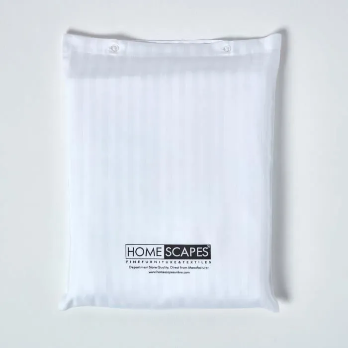 Housse de couette - Coton Égyptien - 330 fils - Blanc - 135 x 200 cm - Hypoallergénique-3