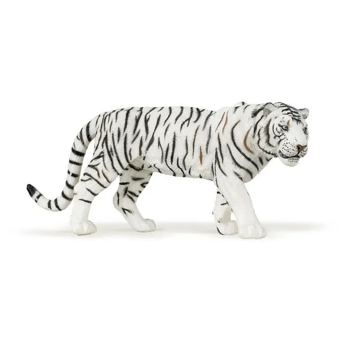 Figurine Tigre Blanc - PAPO - LA VIE SAUVAGE - Peinte à la main - Pour Enfant dès 3 ans-0