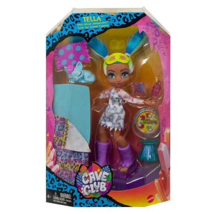 Coffret Pyjama Party Sauvage CAVE CLUB - Mini-poupée Tella articulée en 11 points avec accessoires - Dès 4 ans-4