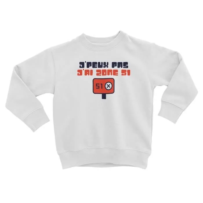 Sweatshirt Enfant J'Peux Pas J'ai zone 51 OVNI Extraterreste Mars-0