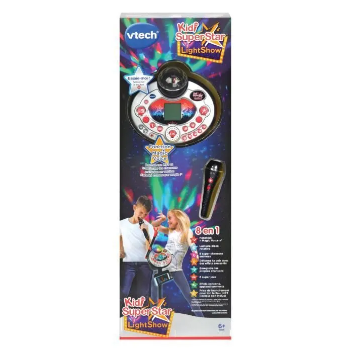 VTECH - Kidi Superstar Lightshow Noir - Micro Karaoké Enfant-2