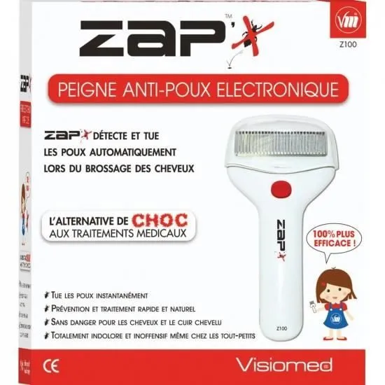 Peigne électronique Anti-poux - Zap X - Blanc - Pour enfants-1