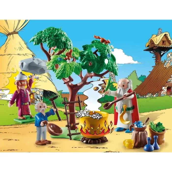 PLAYMOBIL 70933 Panoramix et chaudron de Potion Magique, Astérix, Adulte et enfant, Dès 5 ans-1