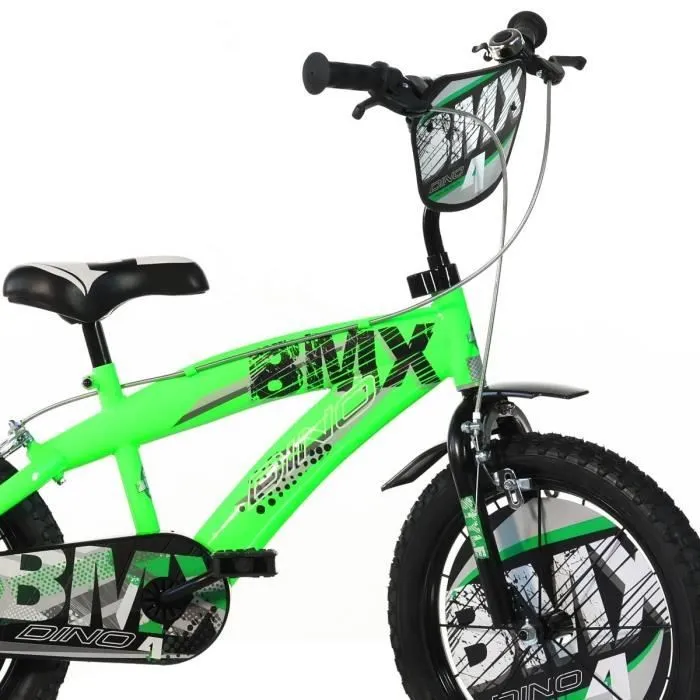 Vélo Enfant BMX - DINOBIKES - 14 pouces - Vert - 4 à 6 Ans - Mixte-2