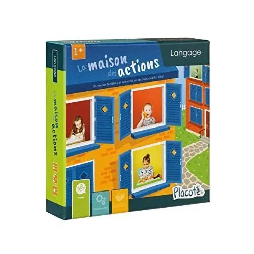 Placote-La Maison des Actions Jeu Éducatif 1 an à 3 1-2 Ans, PLA2 PLA2-0