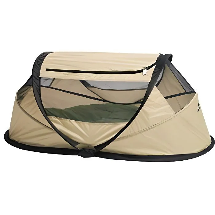 DERYAN Lit d'enfant de voyage escamotable BabyBox à moustiquaire Crème-0