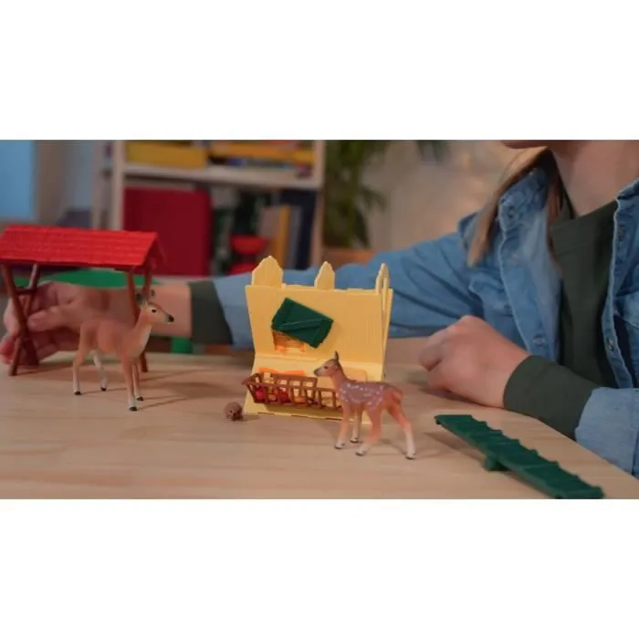 Cabane des animaux de la forêt, Coffre schleich 42658 Farm World, pour enfants dès 3 ans-2