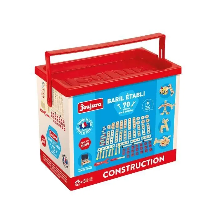 JEUJURA Baril établi - 70 pièces pour bricoler-3
