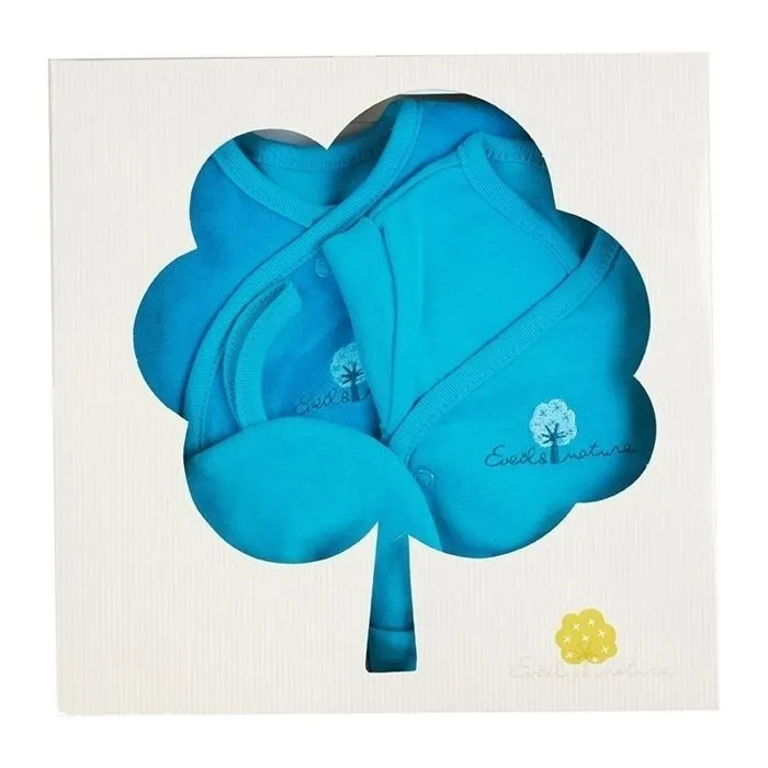 Set Dors-bien velours + Body + Bonnet Coton bio Lagon - Éveil et Nature-1