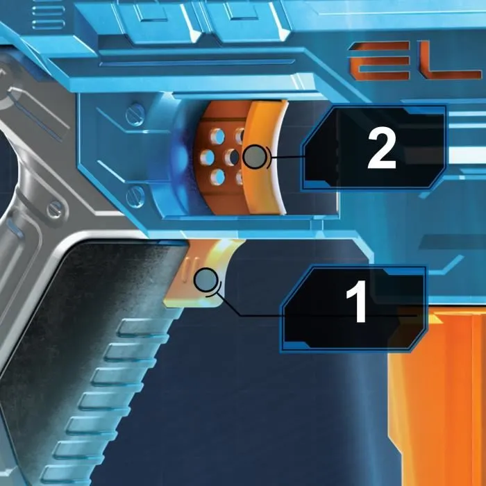 Pistolet à flechettes - NERF - Elite 2.0 Turbine CS-18 - 36 fléchettes - Tirs motorisés-4