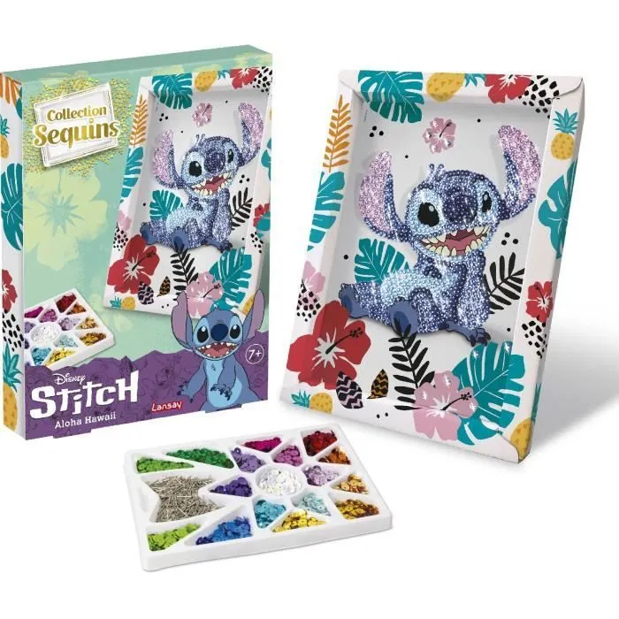 Collection sequins STITCH, Jeu de création, Set Disney Stitch, Dès 7 ans, LANSAY-5