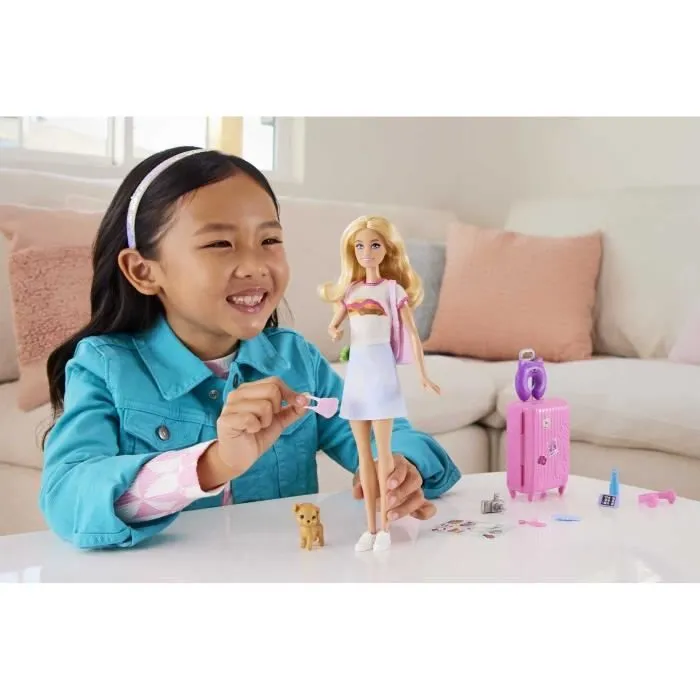 Barbie®-Barbie® en Voyage-Coffret avec chiot et accessoires HJY18-2