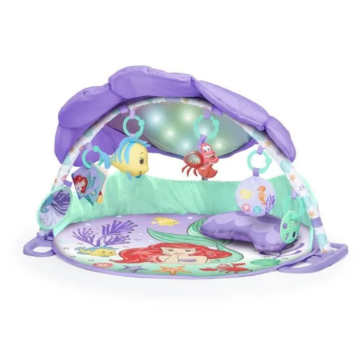 DISNEY BABY Tapis de sol éveil bébé évolutif - Ariel - Arche, jouets sensoriels et musicaux, guirlande lumineuse, miroir, coussin-0