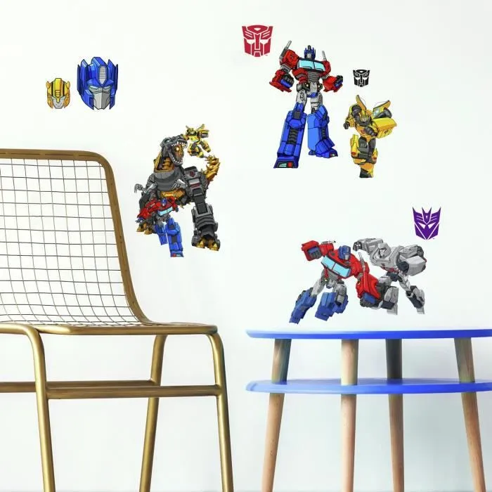 Stickers Transformers Cyberverse - ROOM MATES - Multicolor - Décoration murale-1