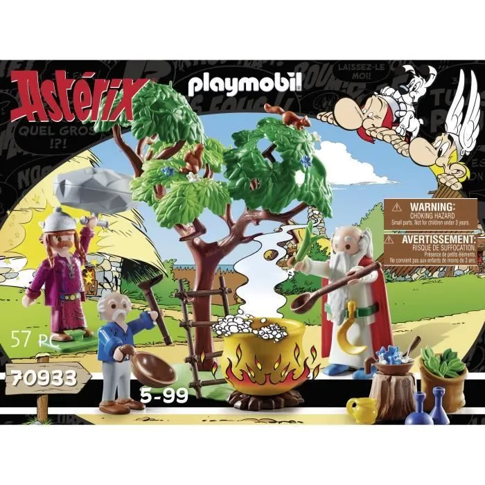 PLAYMOBIL 70933 Panoramix et chaudron de Potion Magique, Astérix, Adulte et enfant, Dès 5 ans-5