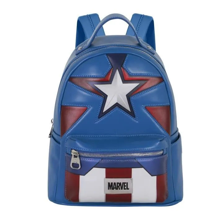 Sac à dos - MARVEL - Captain America - Bleu - Taille Unique - Urbain-1