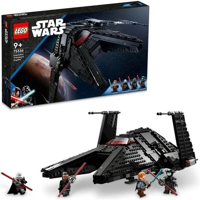 LEGO 75336 Star Wars Le Vaisseau Scythe de l’Inquisiteur, Jouet Vaisseau Spatial, Figurine Grand Inquisiteur, Kenobi, Enfants 9 Ans-0
