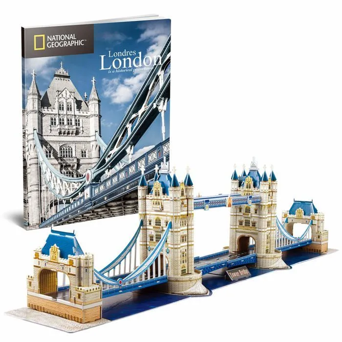 Puzzle 3D Tower Bridge Londres - CUBICFUN - 120 pièces - Architecture et monument-0