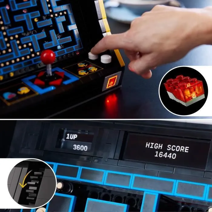 LEGO 10323 Exclu Cdiscount Icons Jeu d’Arcade PAC-MAN, Maquette pour Adultes à Construire, Machine de Jeu avec des Personnages-3