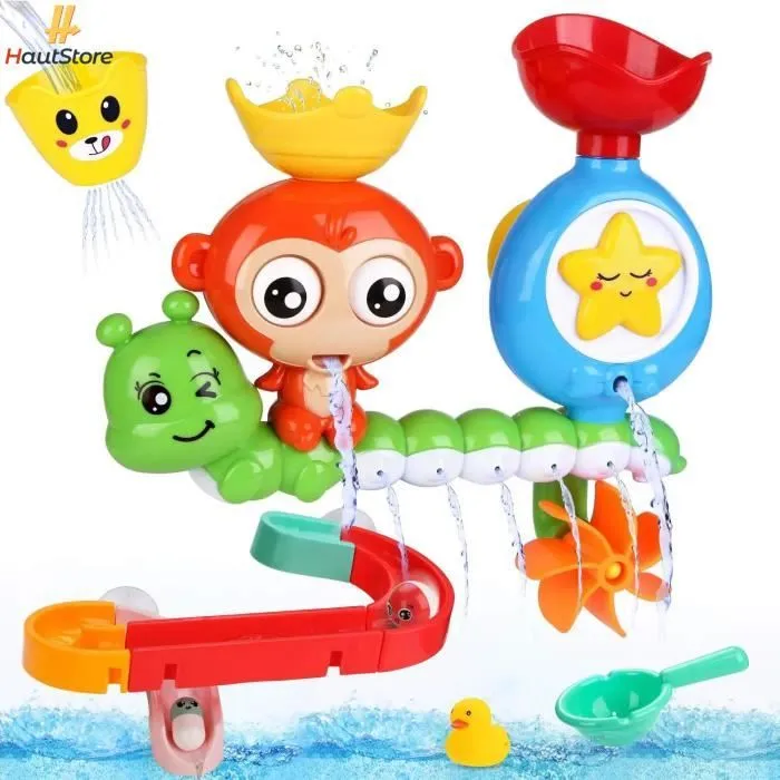 Jouet de Bain Cascade Interactif pour Bébé et Enfants - HAUTSTORE - 14 pièces - Multicolore-0