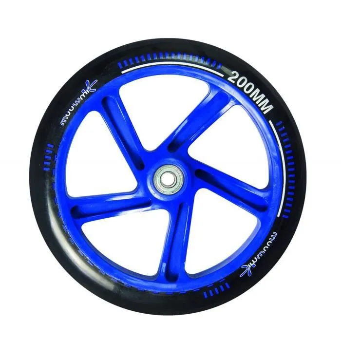MUUWMI Aluminium Scooter Noir/Bleu 200 mm-3