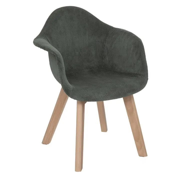 Chaise enfant accoudoir Lena Kaki Atmosphera-0