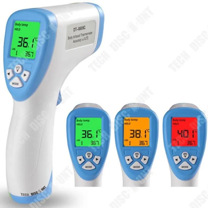 Thermomètre frontal infrarouge Thermomètre corps humain Thermomètre sans contact Accueil Pistolet de température anglais-0