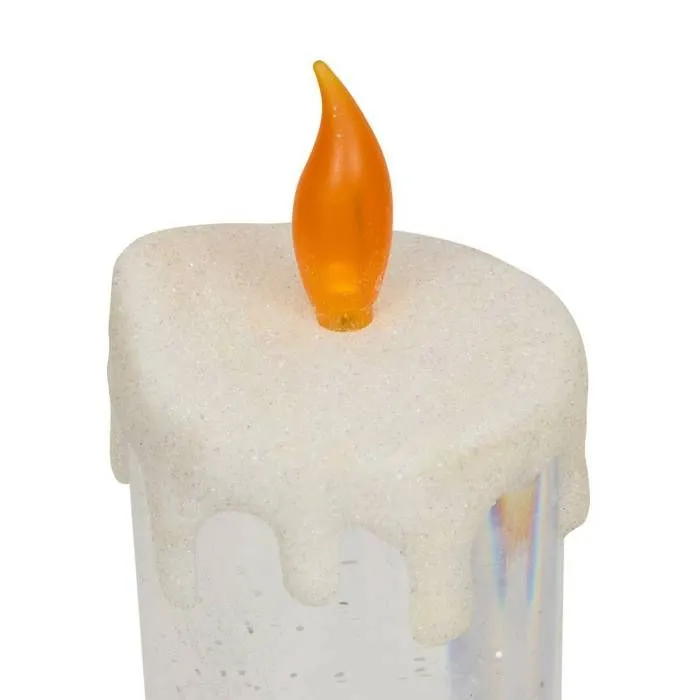Bougie LED - FEERIC LIGHT & CHRISTMAS - Chandelle Pailletée - 24 cm - Couleurs Variées - Intérieur-3