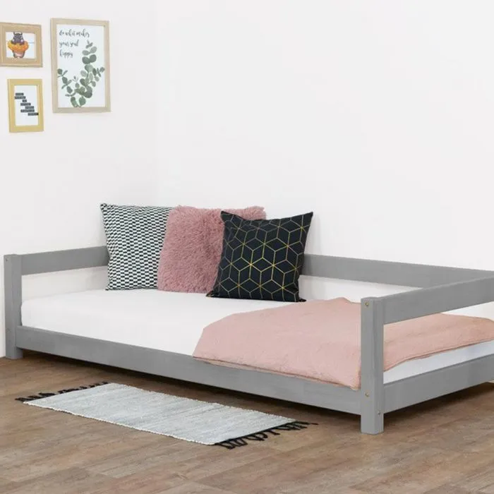 Lit Montessori enfant STUDY 90 x 160 gris-0