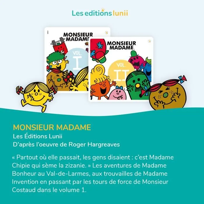 Console Educative - Coffret Monsieur Madame Vol. 1 & 2 - Lunii - Livres audio interactifs dès 3 ans pour Ma Fabrique à Histoires-1