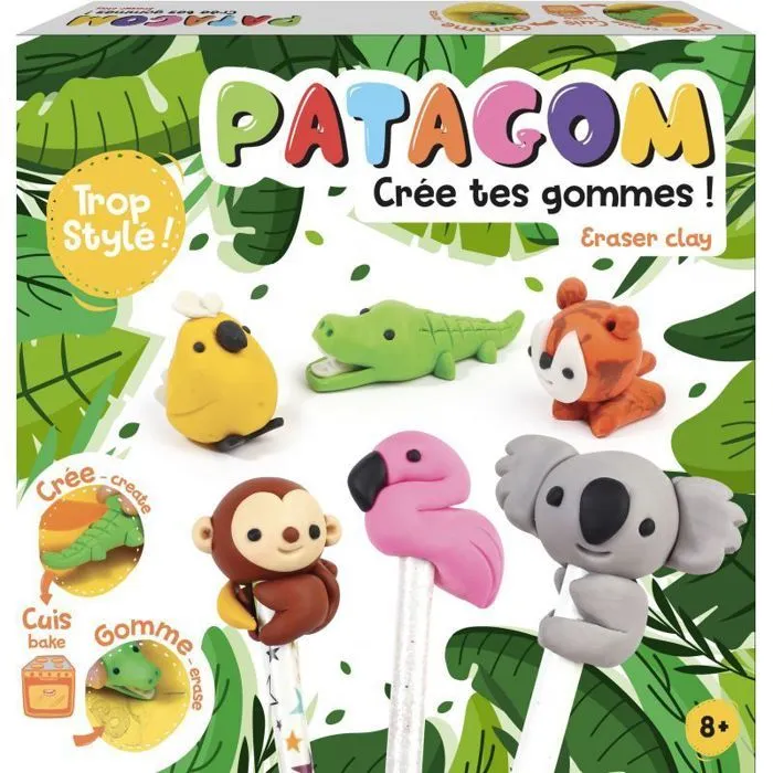 Coffret Patagom Crée tes gommes - Animaux sauvages - Graine Creative-3