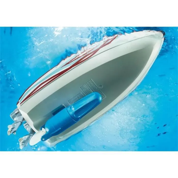 PLAYMOBIL - Family Fun - Vacanciers avec vedette et moteur submersible-3