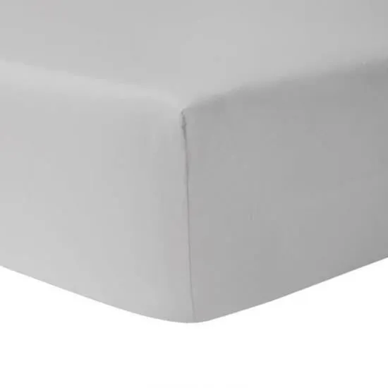 Drap Housse 90 x 190 cm 100 % Coton - GRIS PERLE 100% coton 57 fils / cm-0