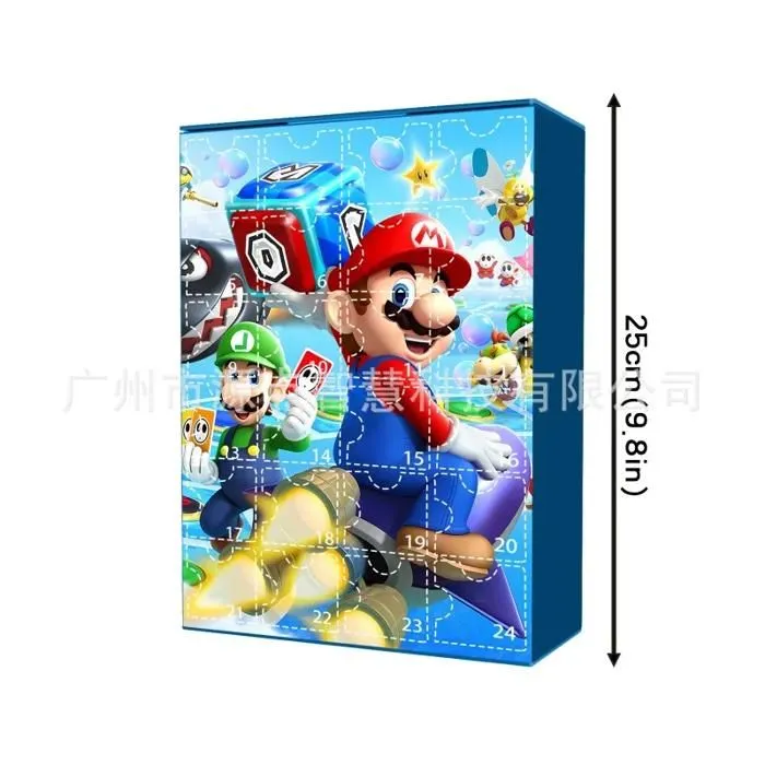 Calendrier de l'Avent 2024 Mario avec 24 Cadeaux de Noël pour Enfants et Fans Noël Festif !-0