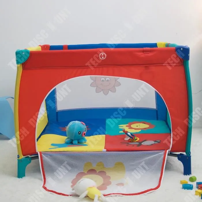 TD® Parc à double usage pour bébé intérieur bambin pliable portable détachable capacité formation ramper tapis clôture maison-2