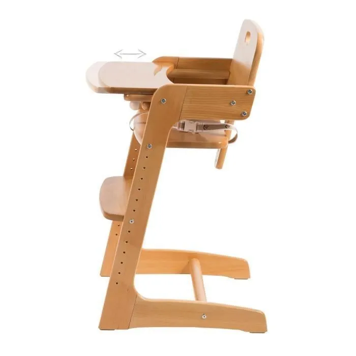 Chaise haute évolutive en bois massif - ROBA - Kid Up - Poids jusqu'à 15 kg - Mixte - Marron - Bois naturel-1