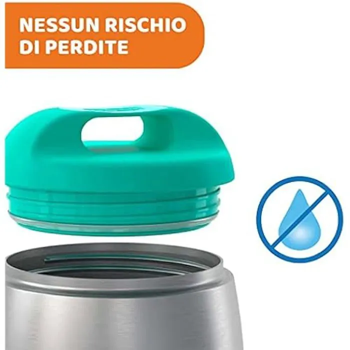 Chicco Récipient thermos pour bébé en acier inoxydable pour aliments chauds pour bébés maintient la température jusqu'à 6 heures,-3