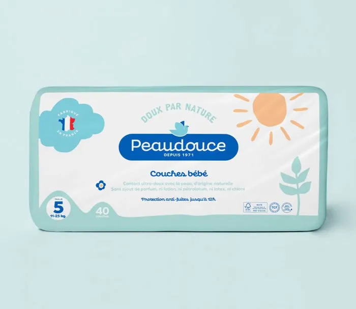 40 Couches Peaudouce Bébé Taille 5 - de 11 à 25 kg-0