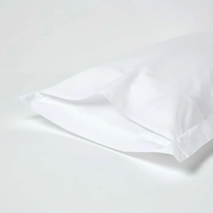 Taie d'oreiller - Coton Égyptien - Blanc - 50 x 75 cm - 200 fils - Hypoallergénique-2