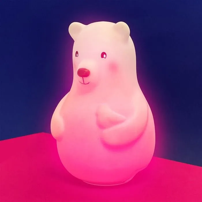 Veilleuse - PABOBO - Ours Lumicolor - Détecte les couleurs - Lumière blanche chaude - Rechargeable USB-3