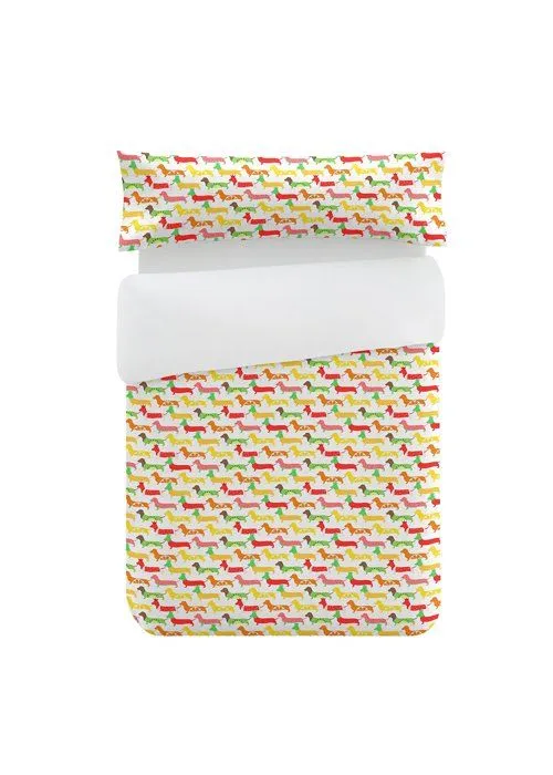 Pooch - 2004 C - Housse de couette de lit et oreiller, Coton, multicolore, 145x 115x 3cm-0