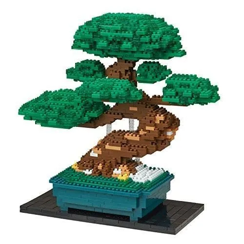 [KAWADA]NB039 Nanoblock Bonsai Pine Deluxe Edition NB-039 FORME A TRIER FORME A AGENCER BOITE A FORME PYRAMIDE-GIGOGNE-3