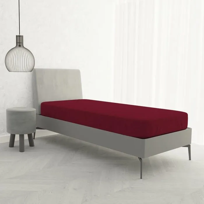 Drap plat Max color - SOT22Bordeaux-Singolo 90x200-1