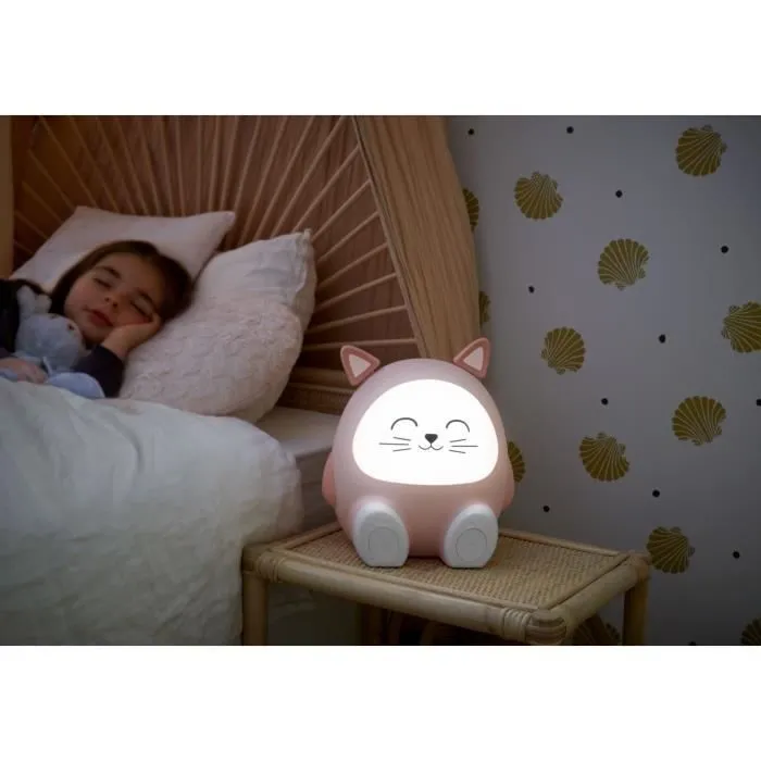 Enceinte lumineuse & veilleuse - BIGBEN - Chat - Bluetooth 5.0, 15W, Veilleuse réglable, Minuterie, Batterie USB-C-3
