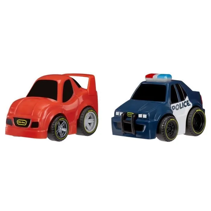 Little Tikes - Coffret de 2 Voitures Crazy Fast à Rétro Friction - Voitures de Courses-0