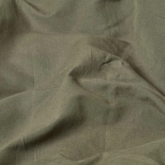 Parure de lit - MARQUE - Vert bouteille - Lin lavé - Coton - 155 x 220 cm-1