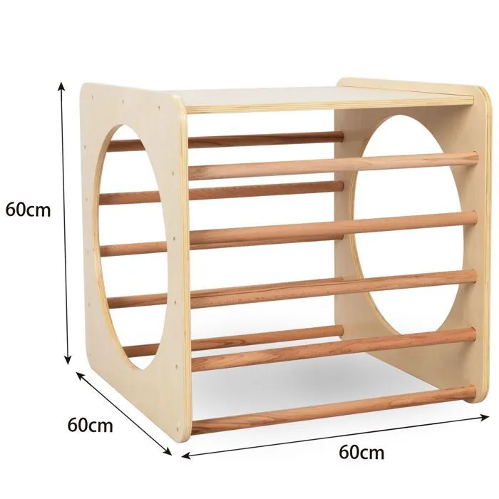 Cube d'escalade en bois - Jouet Montessori - Jouet à Bascule - Utilisation intérieure/extérieure - Max 80 KG-2